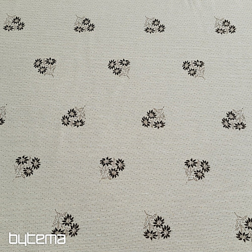Dekorativna tkanina ALPSKO CVIJEĆE jacquard BROWN