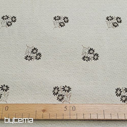 Dekorativna tkanina ALPSKO CVIJEĆE jacquard BROWN