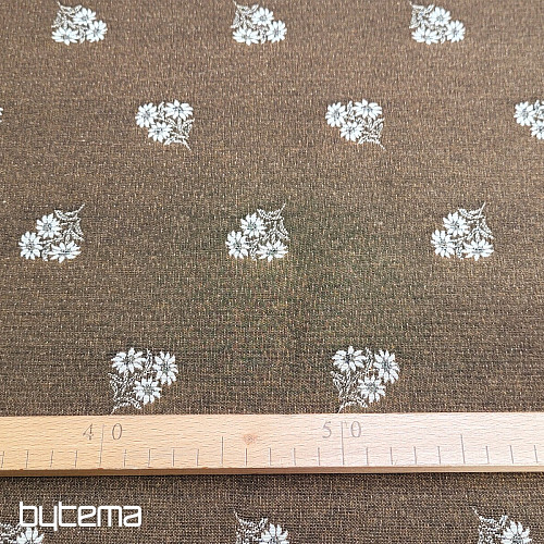 Dekorativna tkanina ALPSKO CVIJEĆE jacquard BROWN