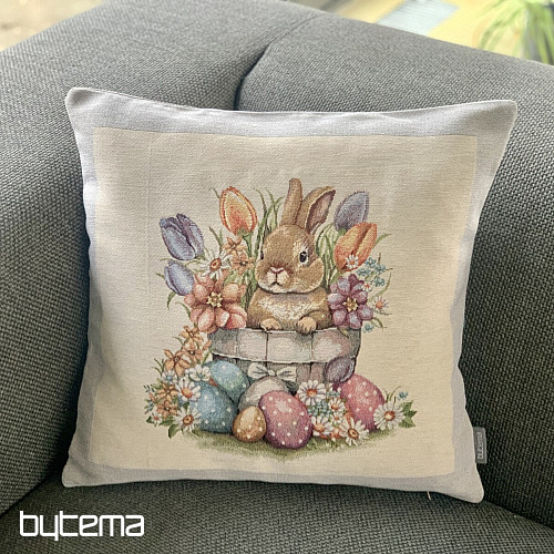 Navlaka za jastuk od goblena BARE IN THE FLOWER POT sivi okvir