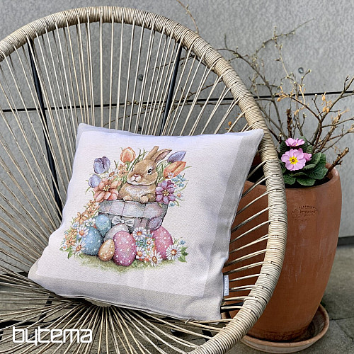 Navlaka za jastuk od goblena ZEC U LOKSICI bež okvir