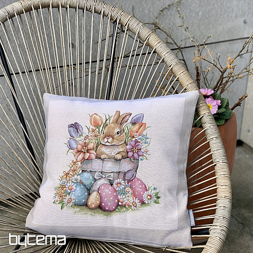 Navlaka za jastuk od goblena ZEC U LOKSICI bež okvir