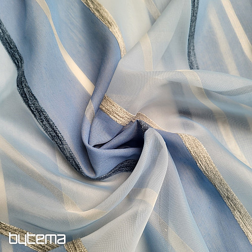 Voile zavjesa BLUE WHITE STRIPES