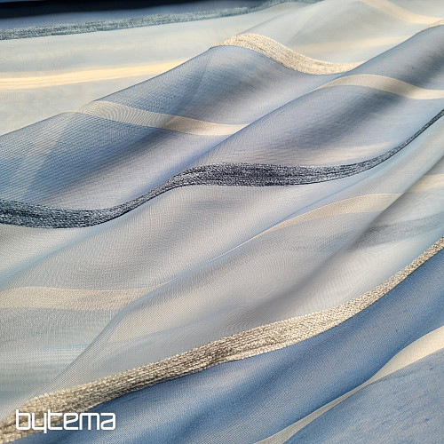 Voile zavjesa BLUE WHITE STRIPES