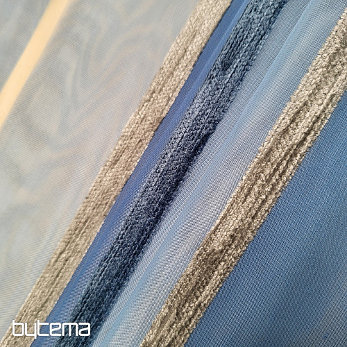 Voile zavjesa BLUE WHITE STRIPES