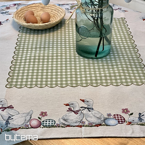 Goblen stolnjak i šal HUSIČKA ZELENI KAR