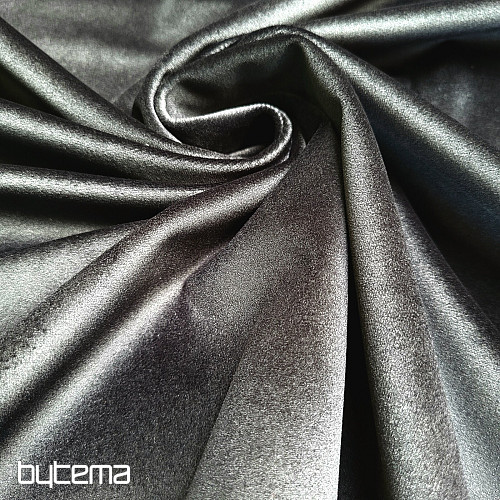 Baršunasta dekorativna tkanina RIVIERA BLACK