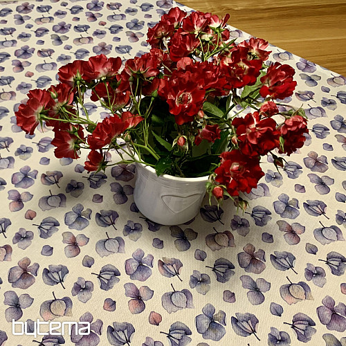 MONTANA PURPLE BLUE FLOWERS stolnjak i šal