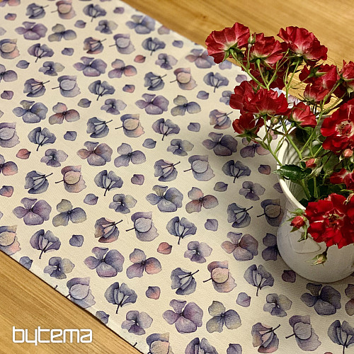 MONTANA PURPLE BLUE FLOWERS stolnjak i šal