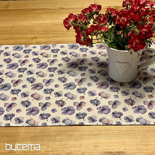 MONTANA PURPLE BLUE FLOWERS stolnjak i šal