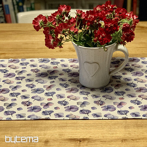 MONTANA PURPLE BLUE FLOWERS stolnjak i šal