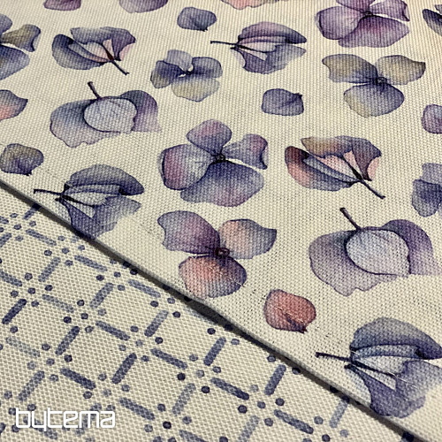 MONTANA PURPLE BLUE FLOWERS stolnjak i šal
