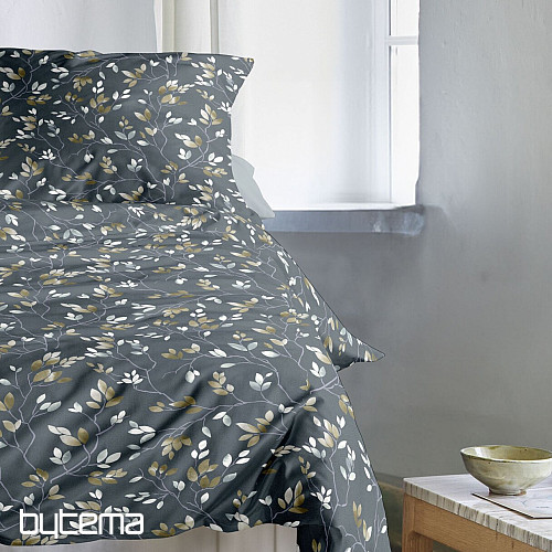 IRISETTE luksuzni pamučni saten WAVE 8565-20 BRANCHES siva