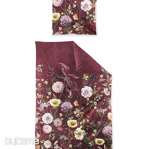 IRISETTE luksuzni pamučni saten WAVE 8576-60 ROSE BORDEAUX