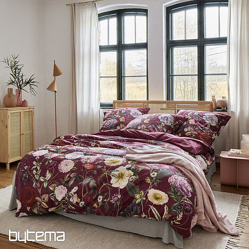 IRISETTE luksuzni pamučni saten WAVE 8576-60 ROSE BORDEAUX
