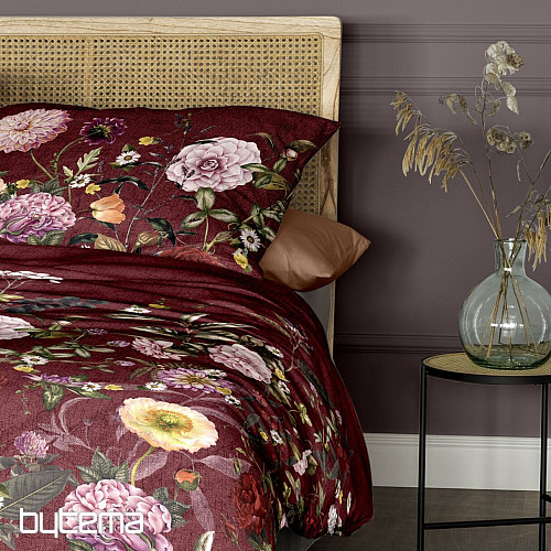 IRISETTE luksuzni pamučni saten WAVE 8576-60 ROSE BORDEAUX