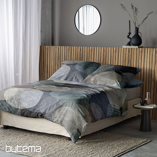 IRISETTE luksuzna posteljina od flanela ZOBEL 8553-11 GREY WHEEL