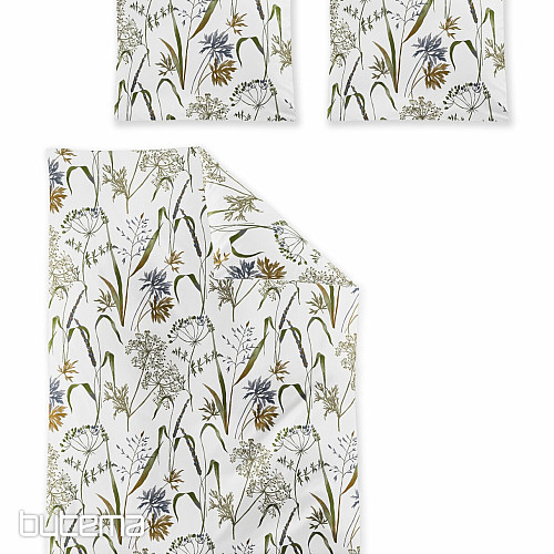 Luksuzna posteljina od flanela IRISETTE KOALA 8425-90 MEADOW GRASS bijela