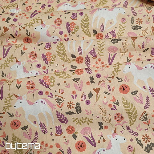 Pamučna tkanina UNICORN roza