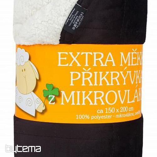 Deka od mikrofibre EXTRA SOFT ovčji bod ANTRACIT