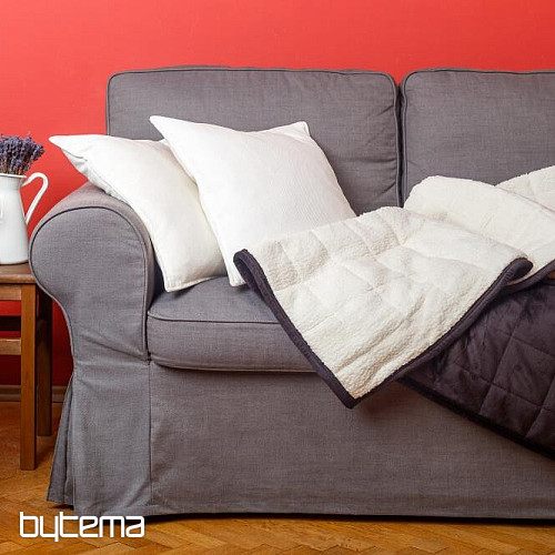 Deka od mikrofibre EXTRA SOFT ovčji bod ANTRACIT