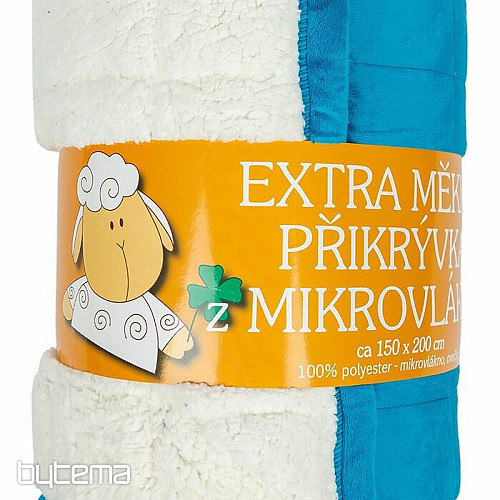 Deka od mikrovlakana EXTRA SOFT sheep stitch TIRKIZNA