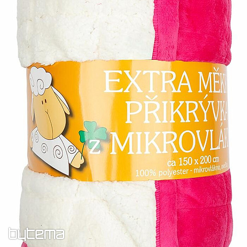 Deka od mikrofibre EXTRA SOFT sheep stitch PINK