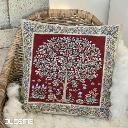 Goblen jastučnica TREE OF LUCK crvena