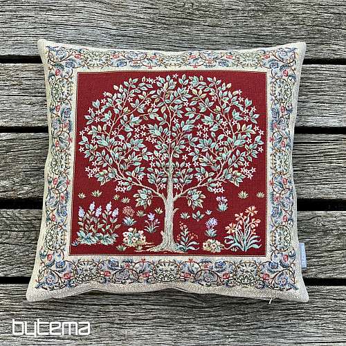 Goblen jastučnica TREE OF LUCK crvena