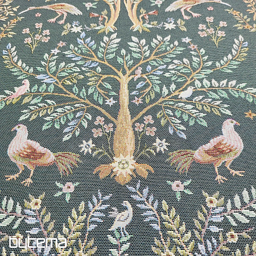 Tkanina za goblen WILLIAM MORRIS zelena