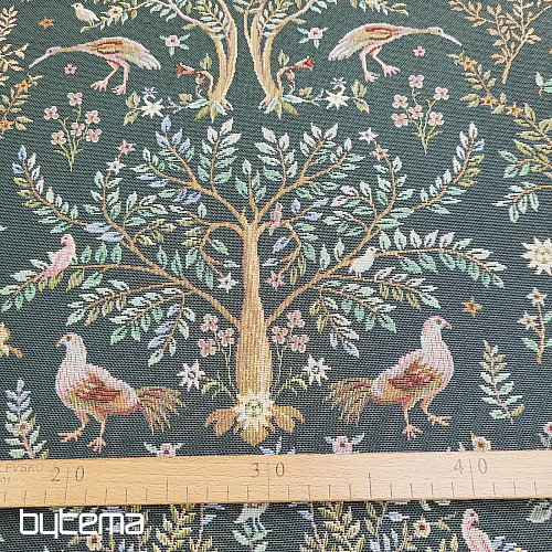 Tkanina za goblen WILLIAM MORRIS zelena
