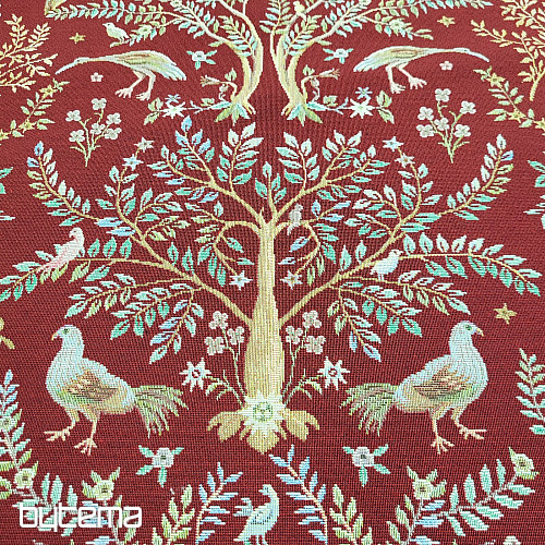 Tkanina za goblene WILLIAM MORRIS bordo