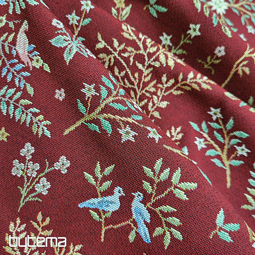 Tkanina za goblene WILLIAM MORRIS bordo