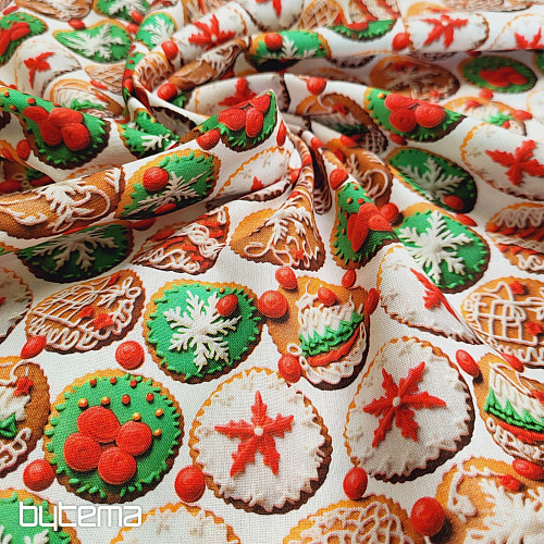 Pamučna tkanina GINGERBALL CUPS