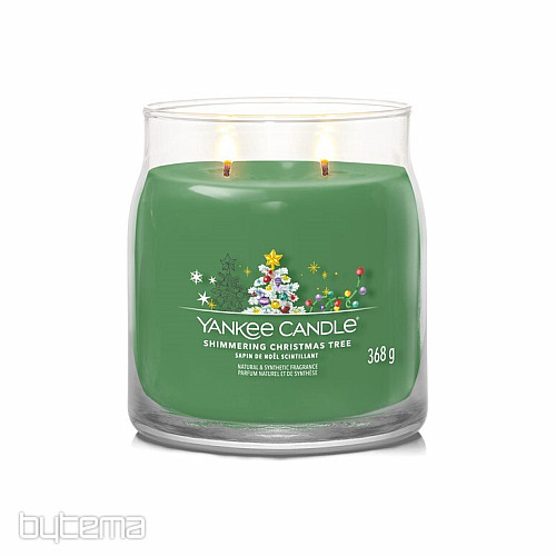 svijeća YC miris SHIMMERING CHRISTMAS TREE GLASS MEDIUM 2 fitilja