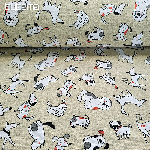Dekorativna tkanina DOGS SMILE