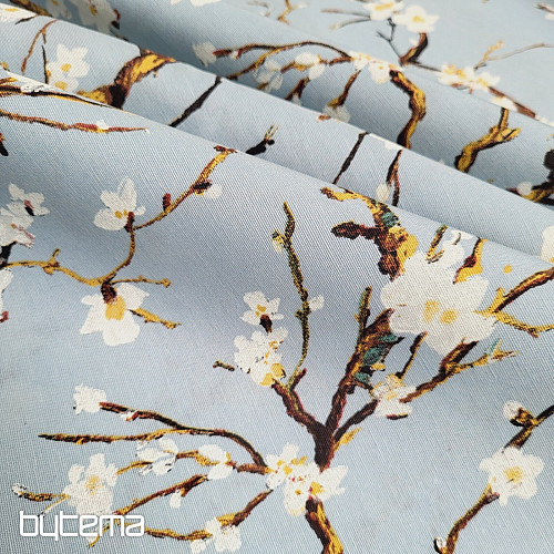 Dekorativna tkanina CHERRY BLOSSOM plava