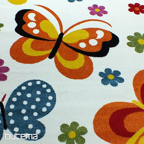 Dječji tepih MONDO NOVO Butterflies bijeli