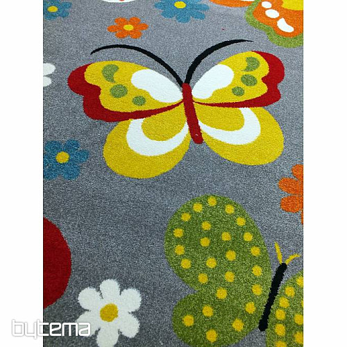 Dječji tepih MONDO NOVO Butterflies sivi