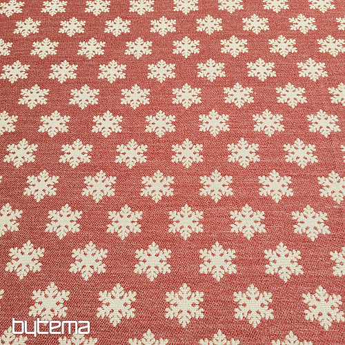 Luksuzna dekorativna tkanina FLAKES RED