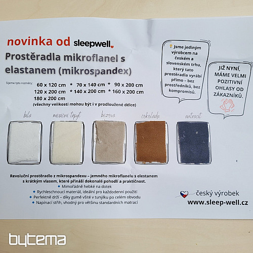 Mikrospandex plahta ČOKOLADA