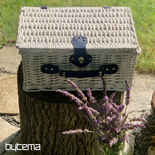 Košara za piknik GARDEN bijela za 4 osobe