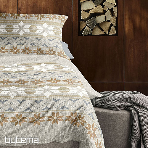 Luksuzna flanelska posteljina IRISETTE PANDA 8621-80 NATUR