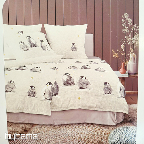 Luksuzna flanelska posteljina IRISETTE PANDA 8645-80 PINGVINI