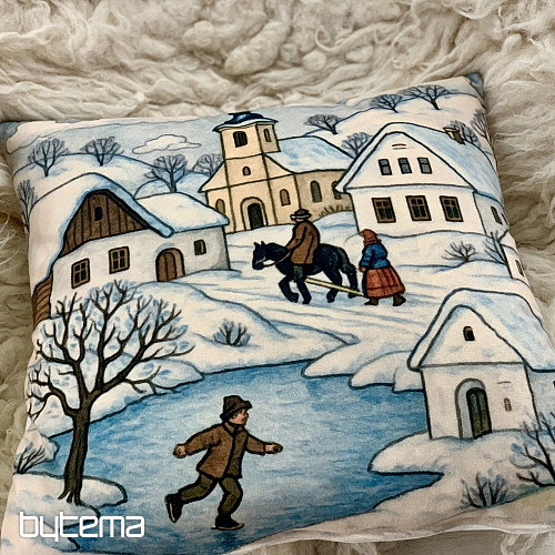 Božićna ukrasna navlaka za poluprikolicu zimi