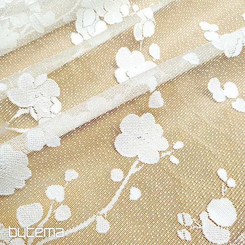 Žakard zavjesa GITA BIJELO CVIJEĆE