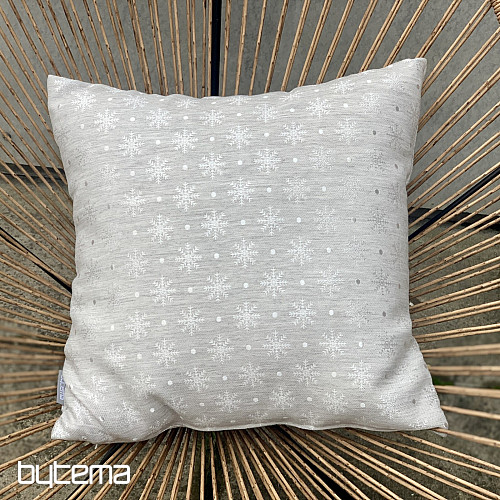 Božićni ukrasni pokrov PAHULJICE SIVO-SREBRN