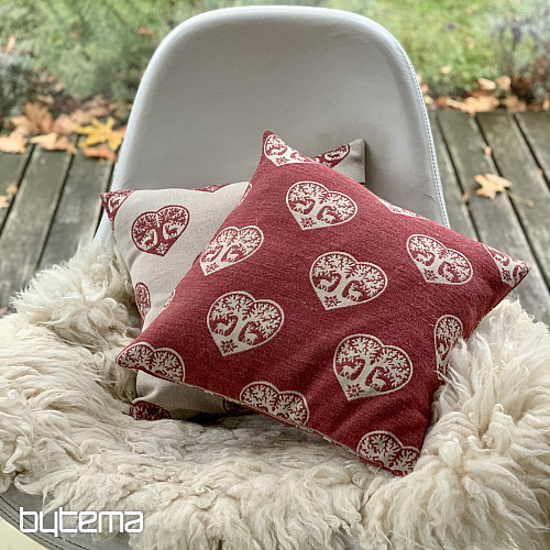 Luksuzni ukrasni navlaka SRCE S JELENIMA crvena A