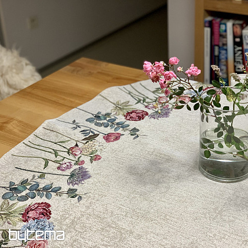 Okrugli tapiserijski stolnjak FLORES TIME