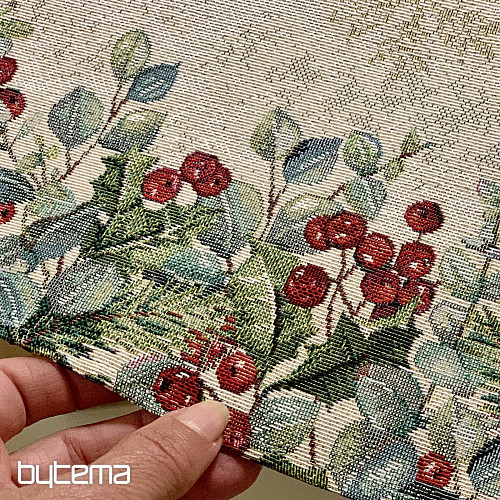 Okrugli božićni tapiserijski stolnjak BOŽIĆNE RUŽE